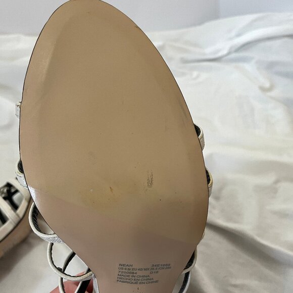 Calvin Klein Women's Neah Caged Sandals White Gladiator Size 9.5 M Excellent Con - Picture 12 of 16